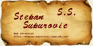 Stepan Supurović vizit kartica